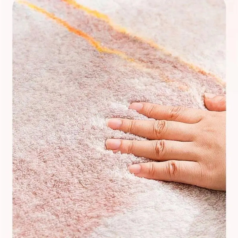 Tulip Flower Long Carpet Soft Furry Bedside Rug Living Room Mirror Front Carpet Non-slip Bedroom decoration  Mats