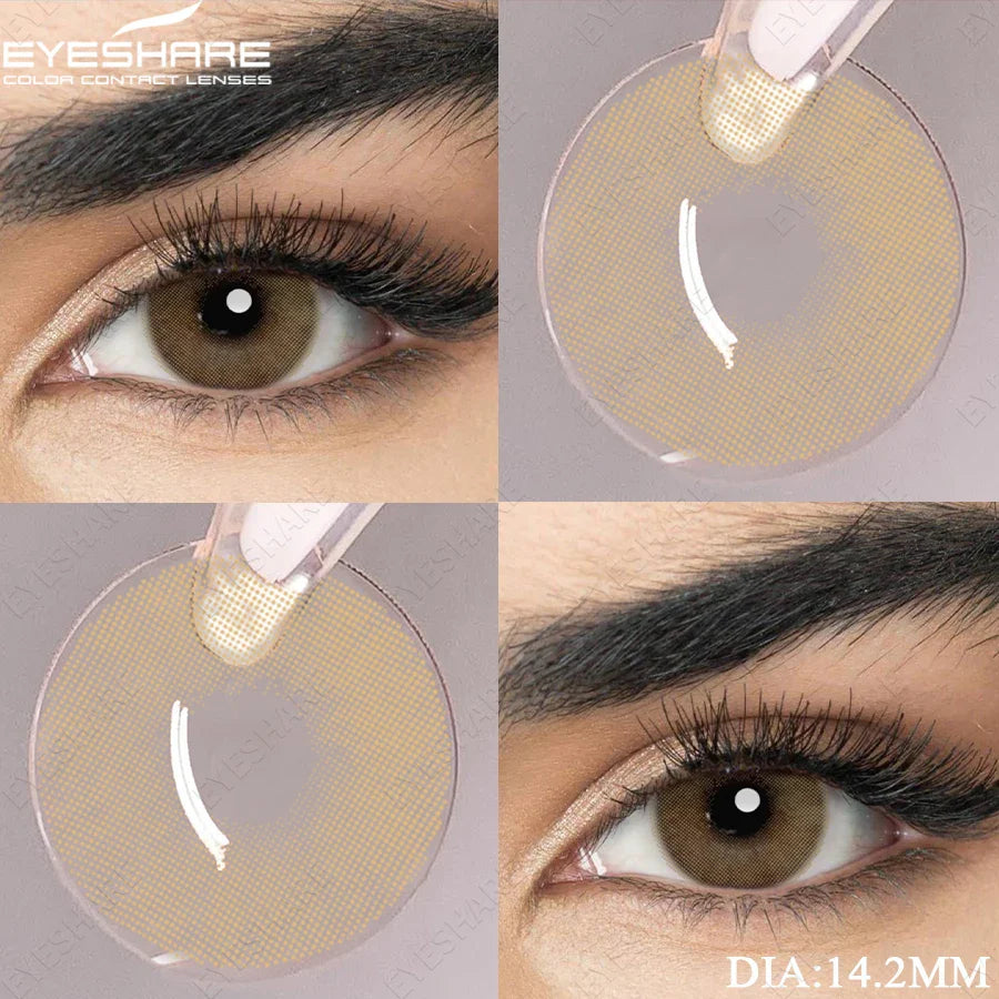 Blue Contact Lenses Colored Contacts for Eyes 1 pair Brown Eye Lenses Gray Lenses Yearly Cosmetic Makeup Eye Contacts