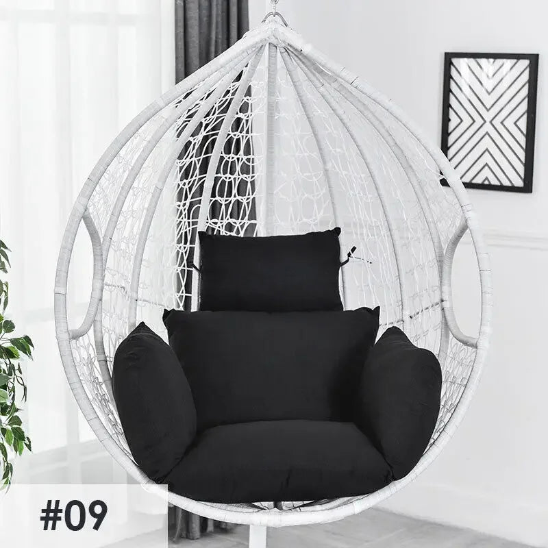 Swing Egg Chair Mat Cushion Cover Outdoor Patio Hanging Seat Home Decor Garden Lounger Cushion Cover (No Filling)