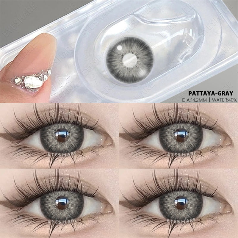 1 Pair New Colored Contact Lenses for Eyes Blue Lenses Big Eye Lenses Brown Lesnes Yearl Eye Contacts Cosmetic Lenses