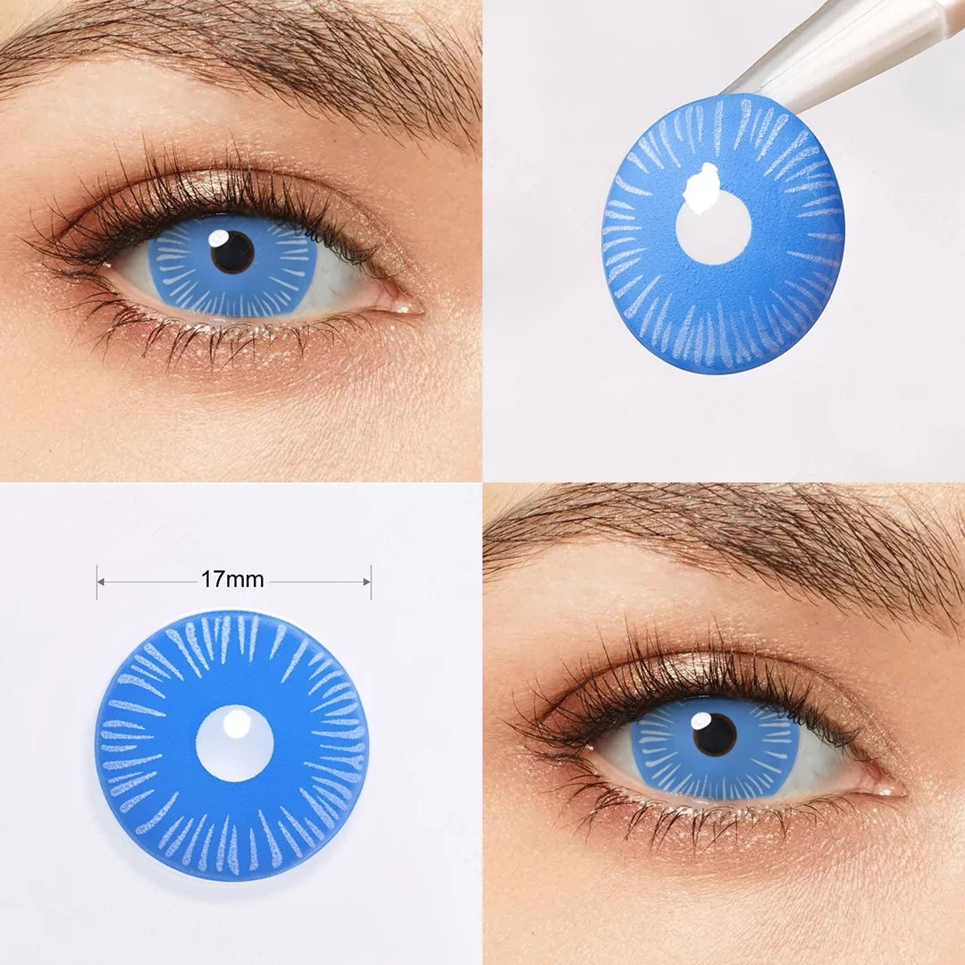 17MM Color Halloween Contact Lenses For Eye Green Cat‘s Eye Red Blue Lenses Cosplay Contact Lenses Eyes Beauty Makeup
