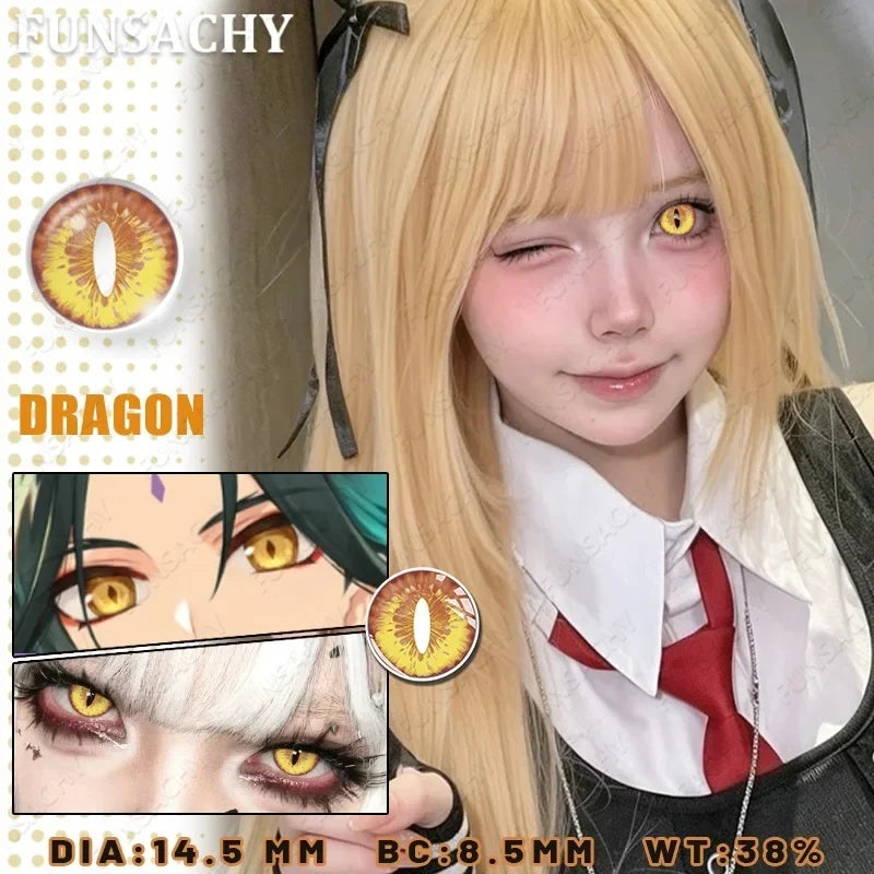 Cosplay Lenses White Black Contact Lenses for Halloween Party Makeup Contact Lens 14.0mm/14.5mm Anime Cosplay Softlens