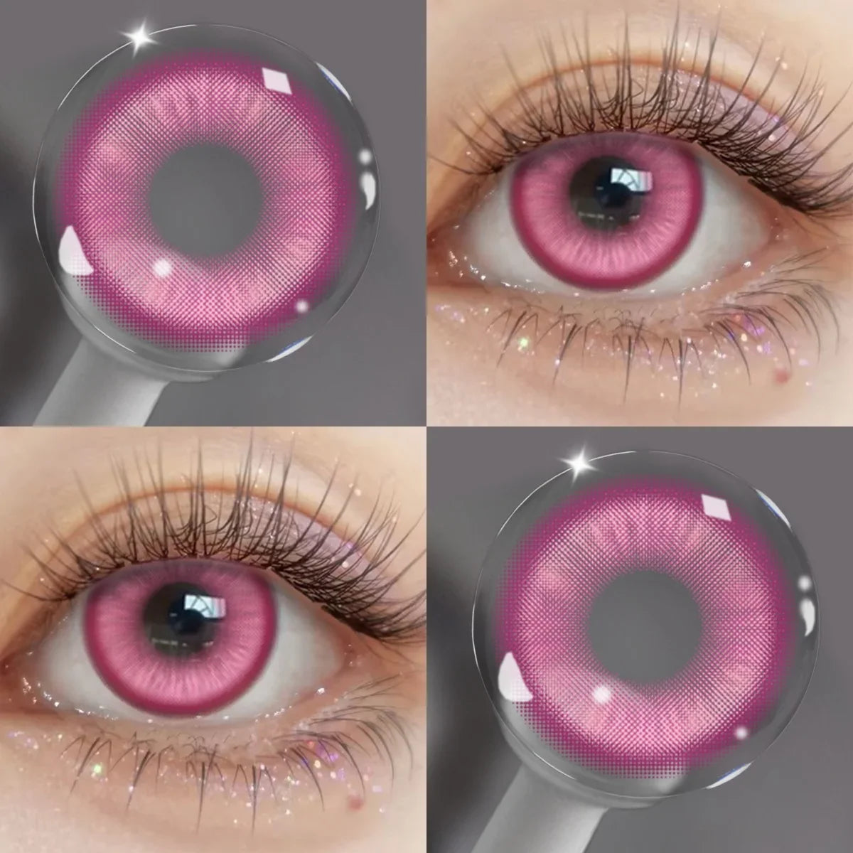 Green Colored Contact Lenses 6 Months Disposal Big Eye Soft Lens Natural Cosmetic For Coser