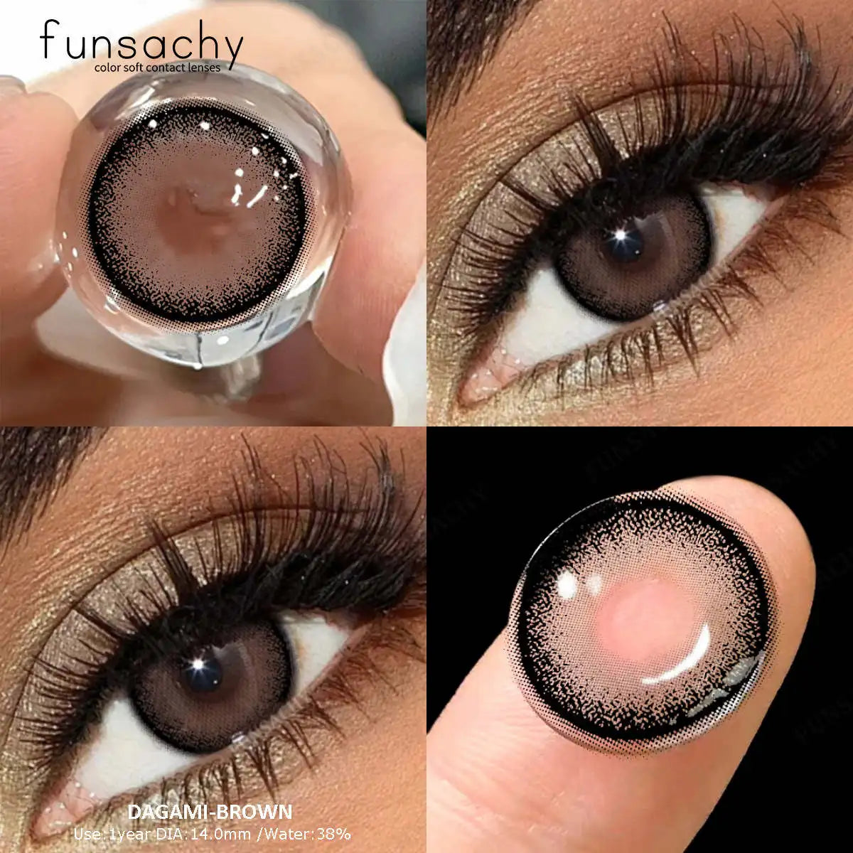 1Pair Colored Natural Contact Lenses Colorcon Beautiful Eye Lenses Cosmetics Green Lens Brown Cosmetics Contacts Lens