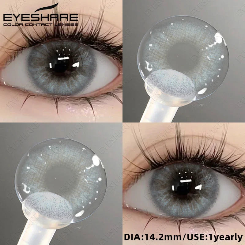 2pcs Natural Color Contact Lenses for Eyes Gray Lenses Colorcont Korean Lenses Yearly Beauty Brown Eye Contacts Lens