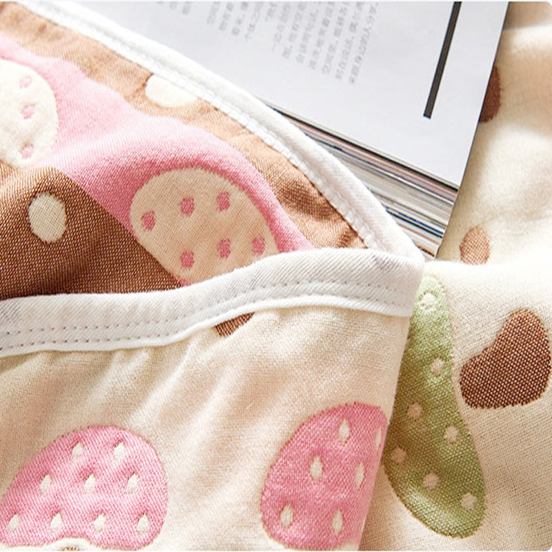 Summer bedspread 6 layer muslin towel cotton quilt children's baby plaid cool blanket air conditioning thin comforter 90