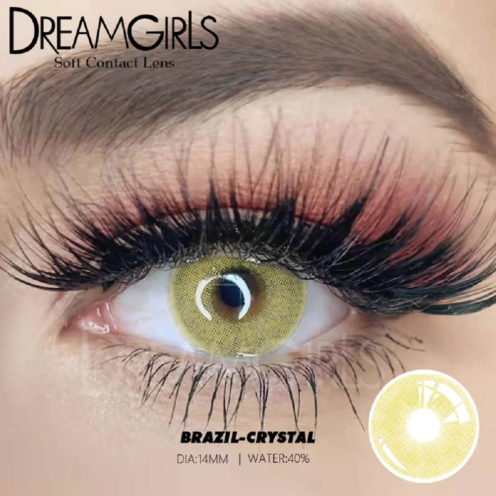 1Pair Brazil Famous Solitica Natural Color Contact lens Soft Contact Lenses Natural color Beauty pupil Yearly Used