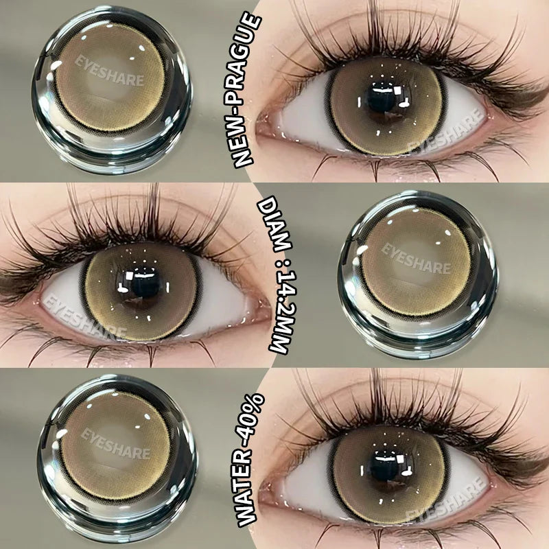 1 Pair Color Contact Lenses for Eyes Cosmetics Blue Contact Lenses Brown High Quality Natural Contact Lenses Gray Lenses