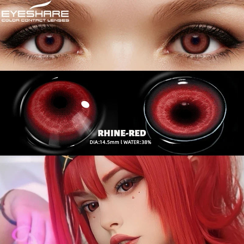 Halloween New Color Contact Lenses Blue Cosplay Anime Contact Red Lenses Purple Eyes Contact Pink Beauty Makeup Lenses