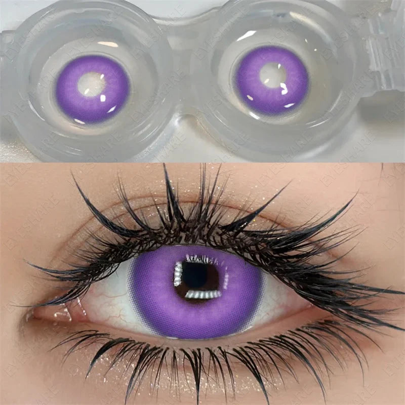 1 Pair Color Contact Lenses for Eyes Cosplay Red Color Lens Anime Purple Lenses Korean Lenses Big Eye Lens Blue Lenses