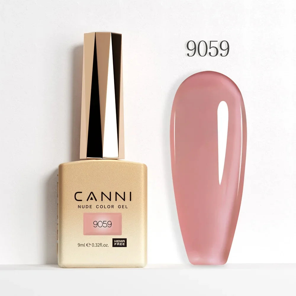 Nail Gel Polish HEMA FREE Translucent Jelly Gel Varnish Semi Transparent Super Glossy Ultra Consistency Round Shape Brush