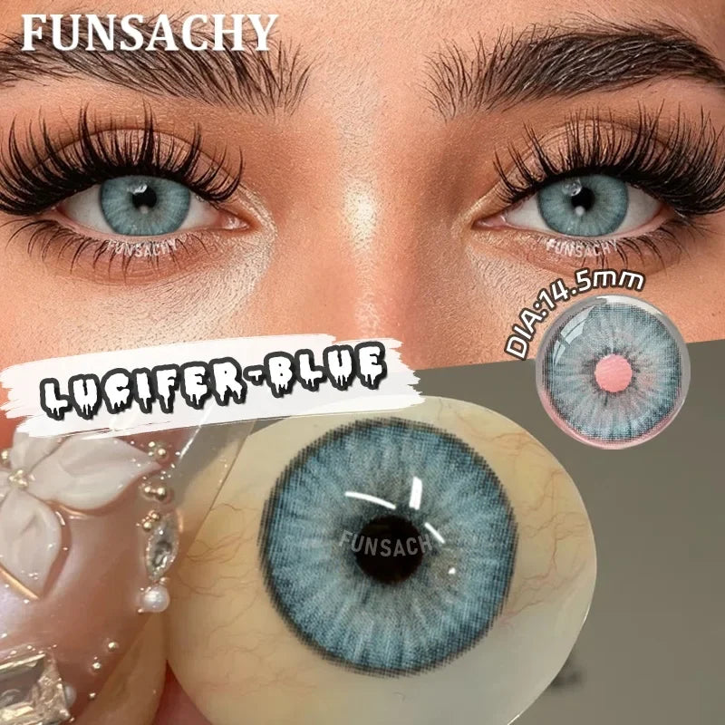 1 Pair Contact Lenses for Eyes Color Korean Pupils Makeup Accessories Beauty Contact Lenses Yearly New Contact Lens