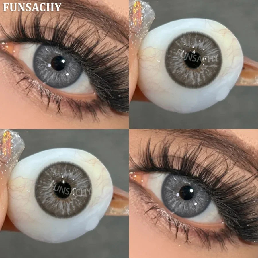 Fashion Color Contact Lenses for Eyes 1 Pair Korean Soft Natural Lenses Gray Pupils Eye Makeup Contacts Blue Brown Lens