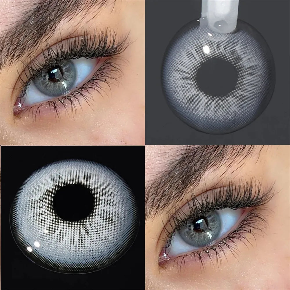 Eye Eyes Color Contacts Colored Contact Lenses Lens Small Pupil Daily Beauty Black Blue Brown 2Pcs 6 Months Half Year