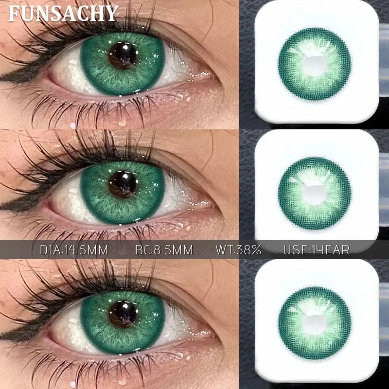 2PCS Brown Series Soft Contact Lenses for Eyes Yearly Wear Natural Daily Makeup Colored Eye Lenses Women Cosmetics Lens