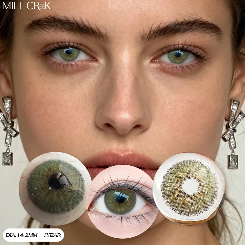 1 Pair Grey Colored Contact Lenses for Eyes Fashion Green Lenses Eye Contacts Blue Colored Contacts Softlenses Yearly