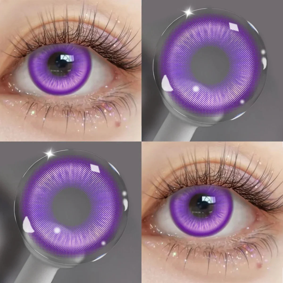 Anime Cosplay Colored Contact Lenses, Yearly Disposable Soft Lens, Fashion Beauty Cosmetic Lenses for Students & Daily
