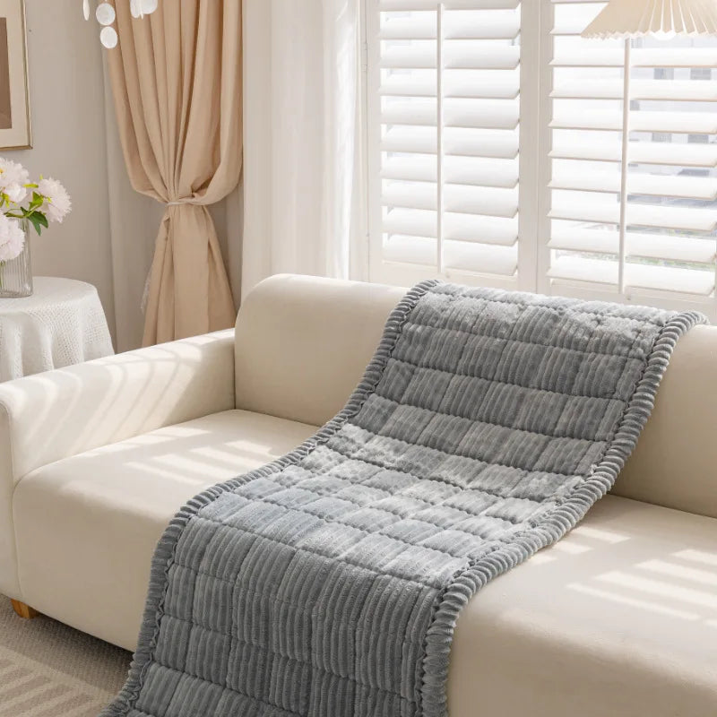 Soft Solid Color Sofa Cushion, Durable Non-Slip Universal Car Seat Pad, Slip-Resistant Multi-Use Furniture Protector for Home
