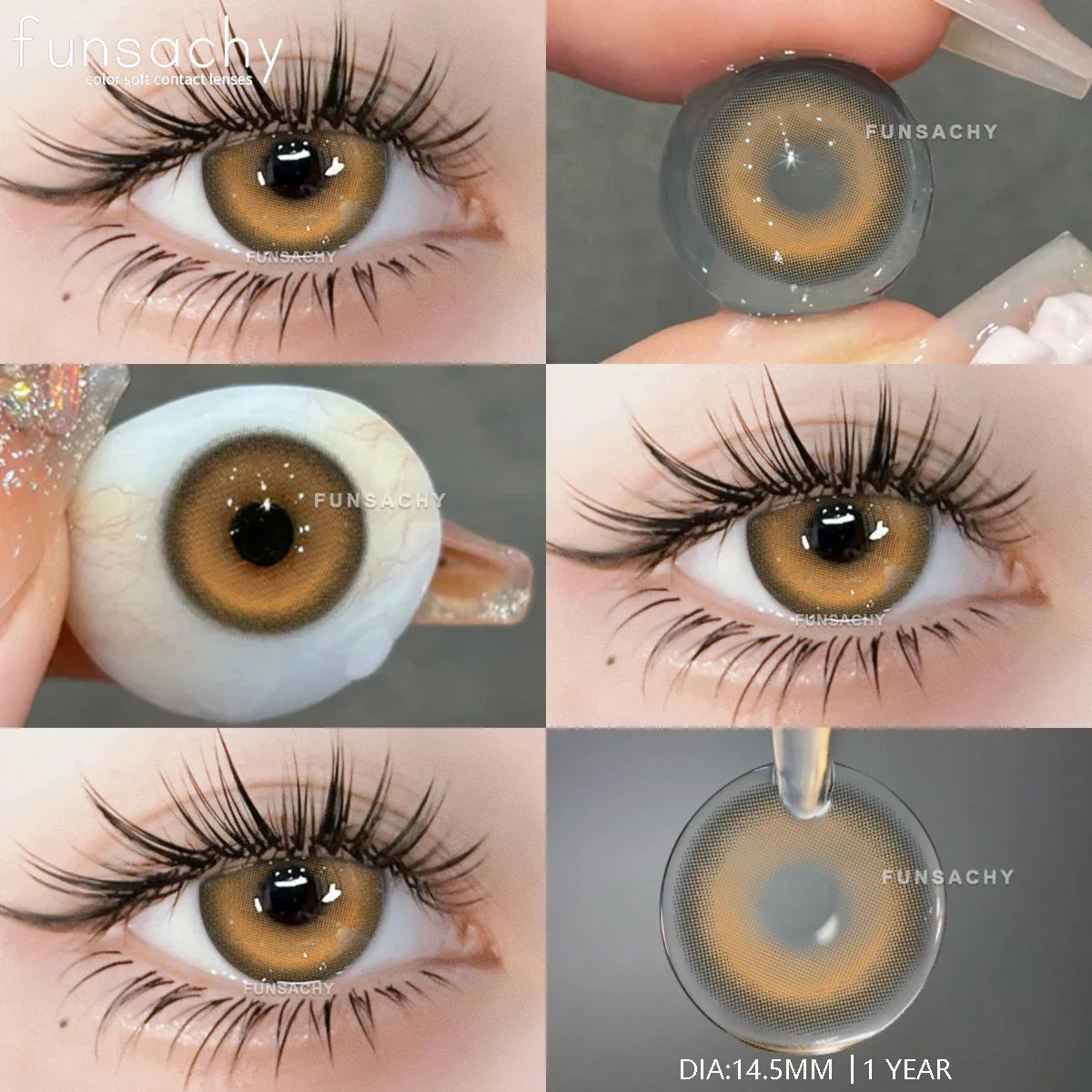 2Pcs Natural Gray Contact Lenses Yearly Brown Colorcon Makeup Blue Pupils Green Lens for Eyes High Quality Soft Contact