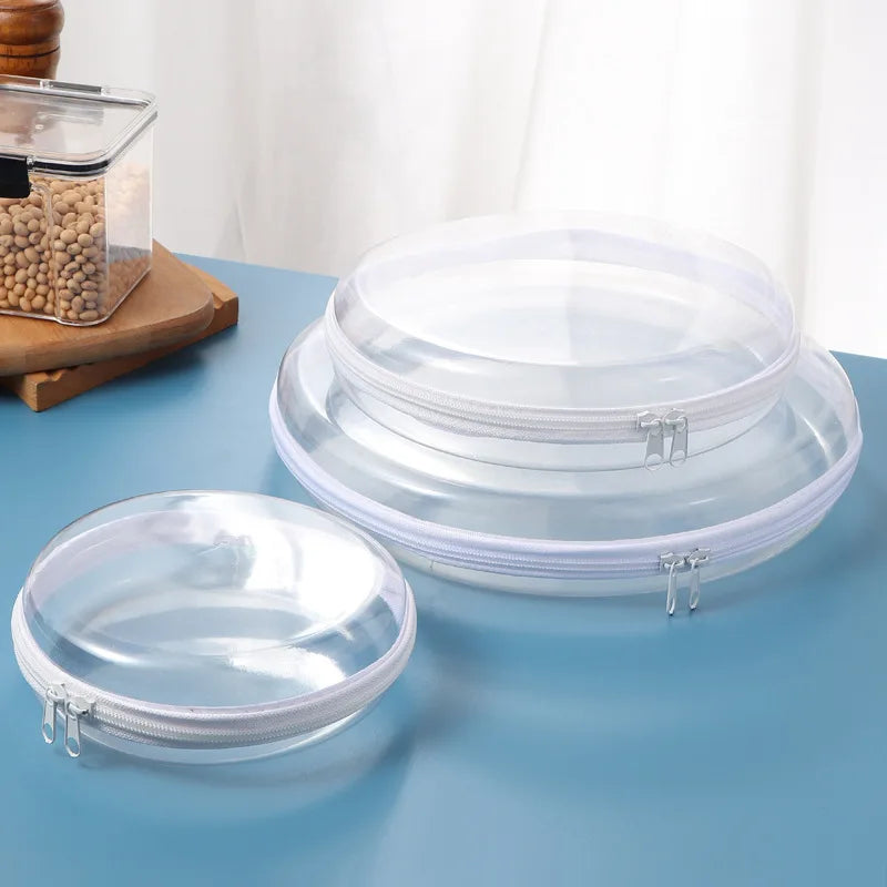 3pcs Clear Round Waterproof Makeup Bag Set,Portable Double Zipper Travel Storage Pouch,Travel Toiletry Bag,Multi-Purpose Organizer