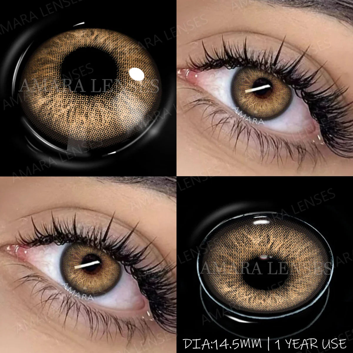 1 Pair NEW Colored Pupils Makeup Green Contact Lenses Beauty Women Colored Pupils Cosmetic Brown Natural Pupils