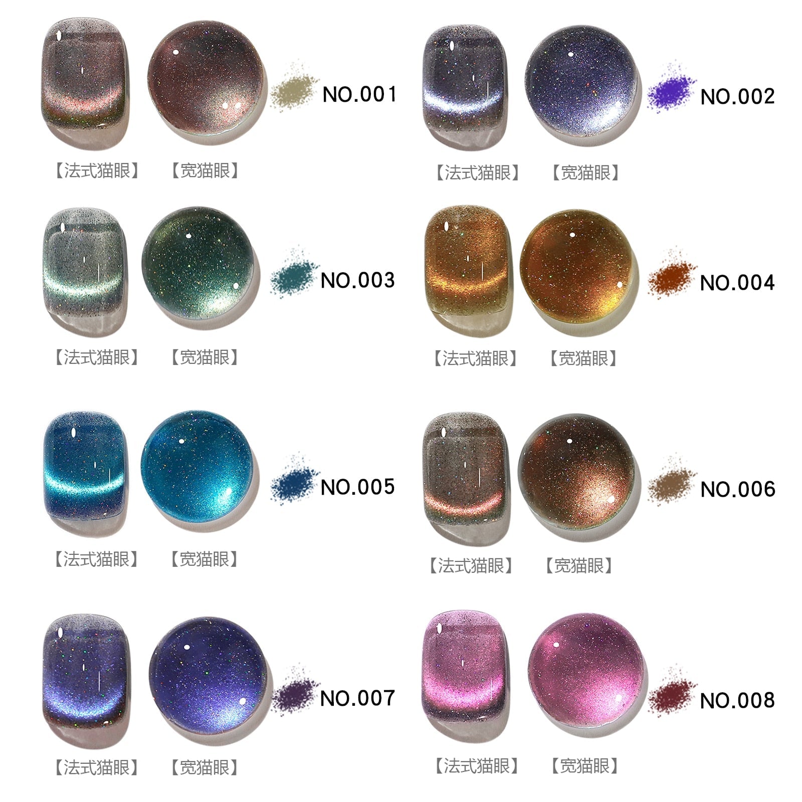 8ml Cat Eye Magnetic Gel Nail Polish Laser Magnet Soak Off UV LED Manicure Semi Permanent Nail for Art Gel Varnish Manicure
