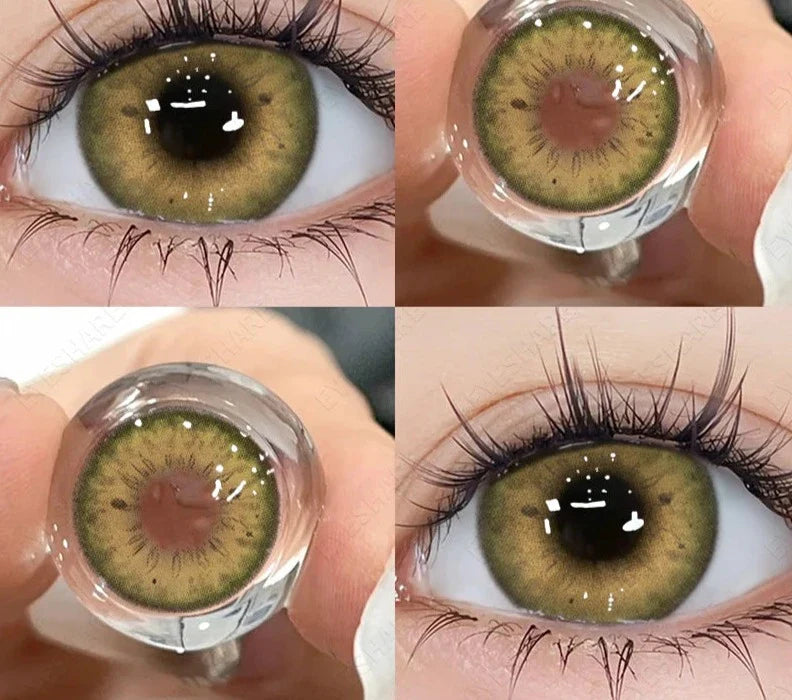1Pair Fashion Colored Contact Lenses for Eyes Natural Contact Lenses Blue Eye Lenses Gray Pupils Yearly Cosmetic Lens