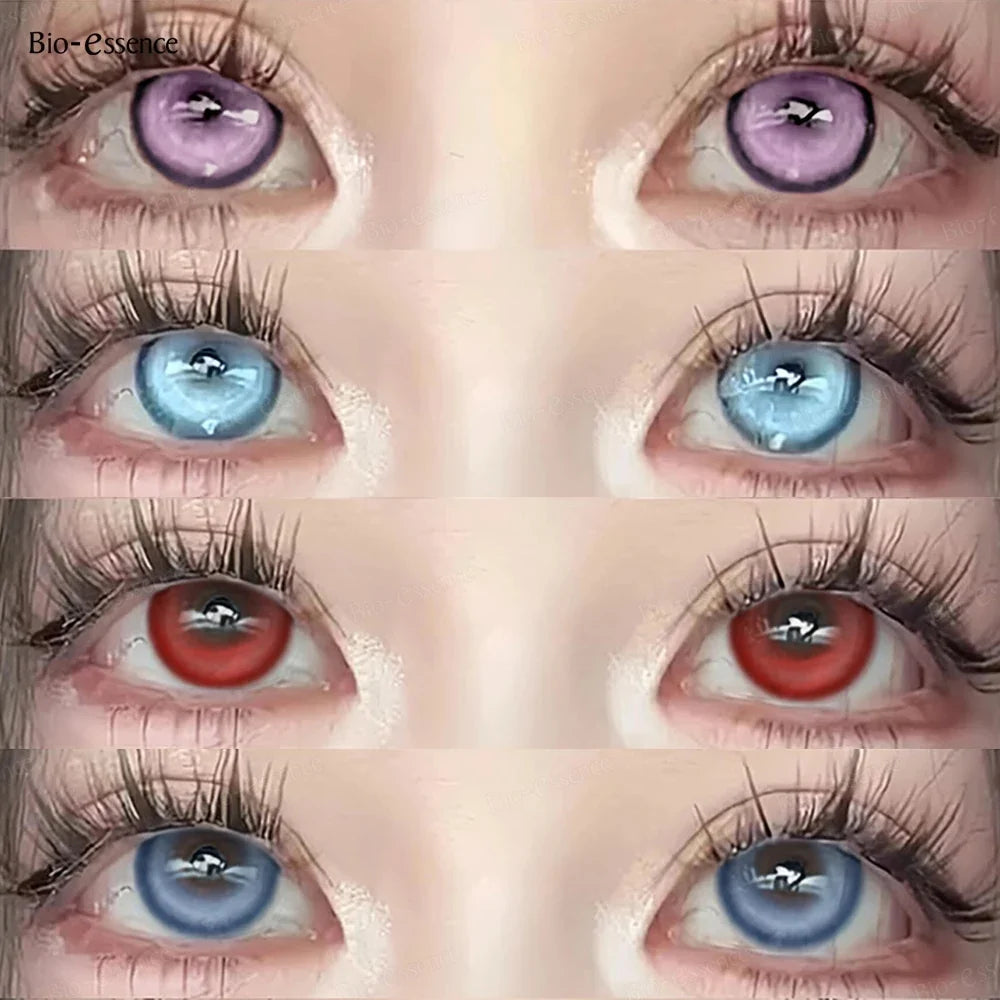 Contact Lenses for Halloween 2PCS Colored Contact Lenses Cosplay Purple Lenses 1Yearl Fashion Color Beauty Lenses