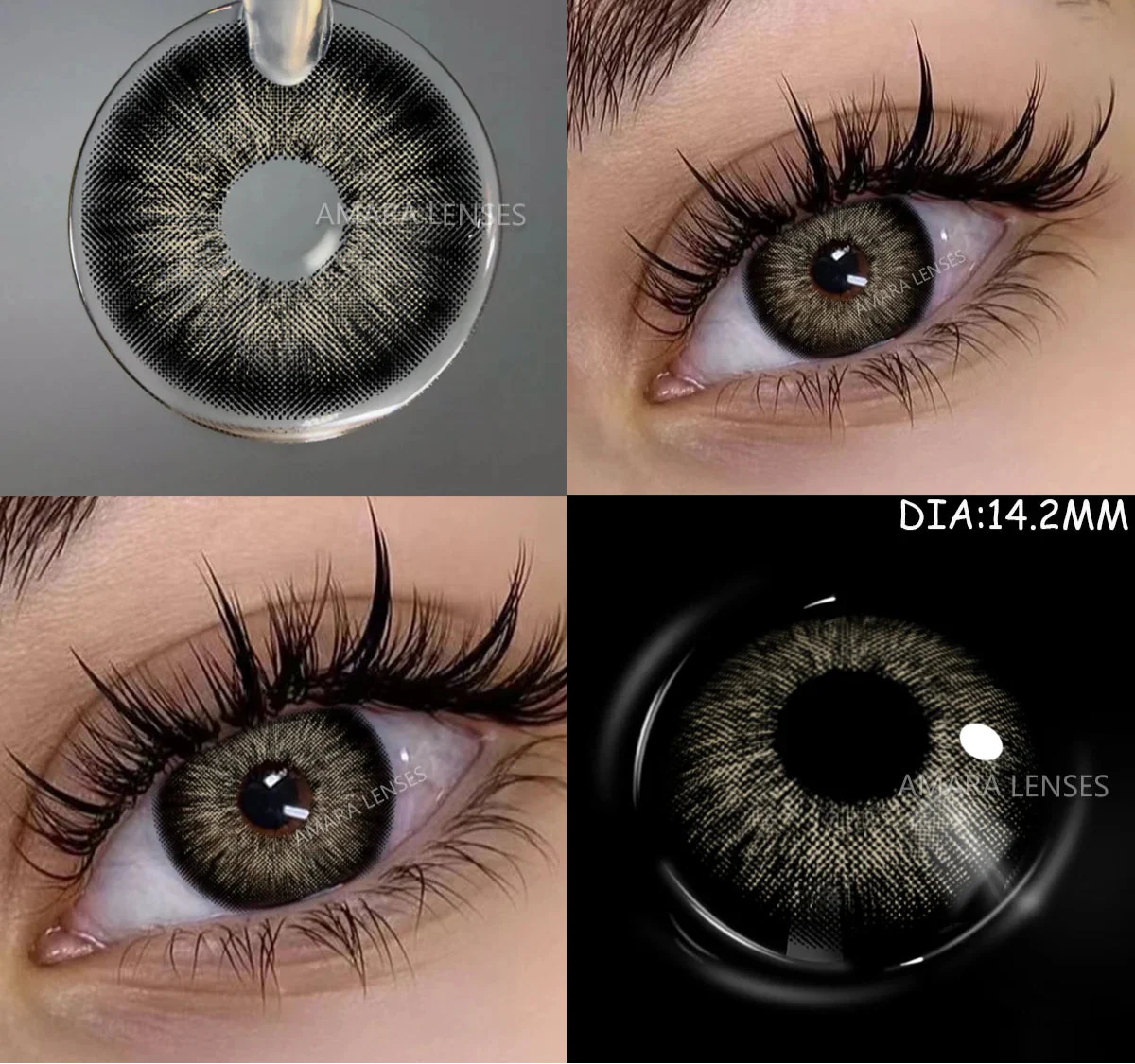 Color Contact Lenses For Eyes 1pair Yearly Natural Eye Color Lens Cosmetic Soft Eye Lenses Beauty Pupils with Lens Case