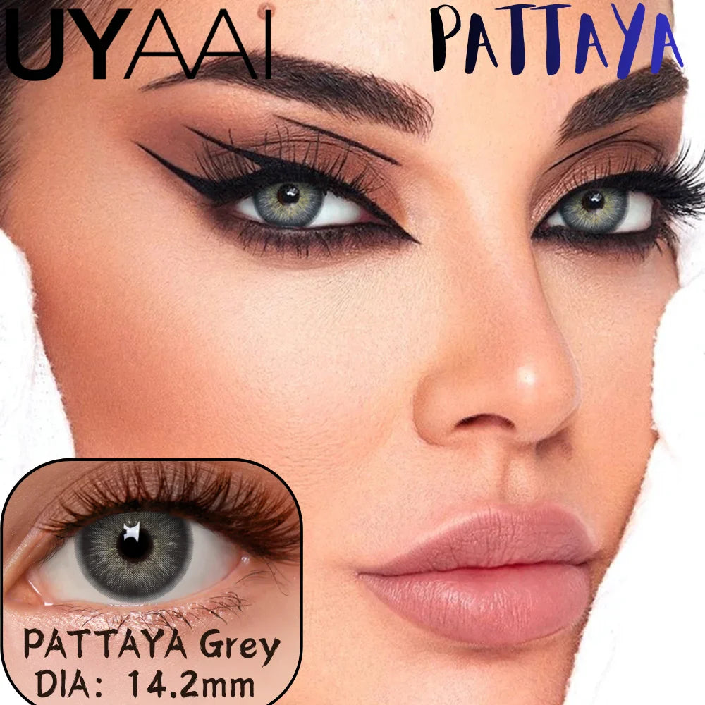 1 Pair Contact Lenses with Natural High Color Saturation & Defined Edge, Soft Age-Reducing Ambience