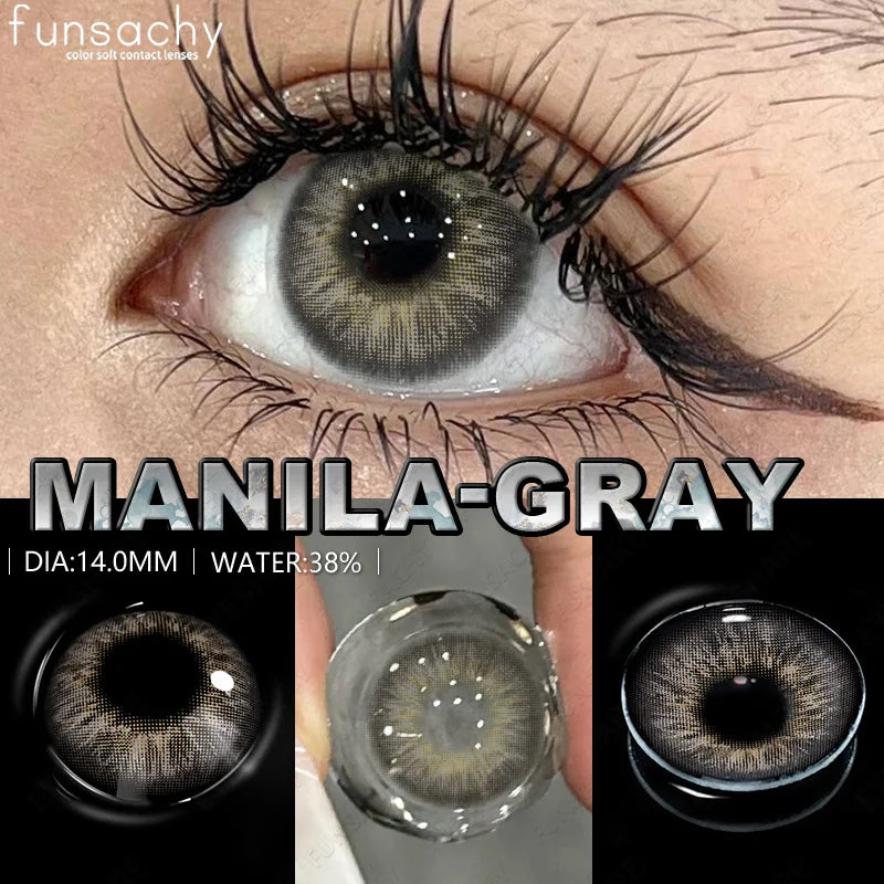 Cosmetics Color Contact Lenses 1pair Brown Color Lens Fashion Lenses Korean Lenses Grow Eye Big Eye Lens Gray Contacts
