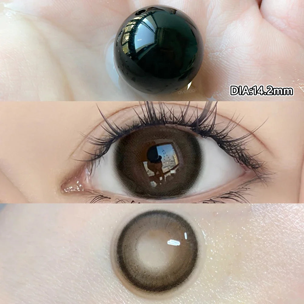 Natural Purple Contact Lenses for Eyes Myopia Beauty Eye Lenses Fashion Color Pupils 2pcs/pair Blue Lens Brown Lenses