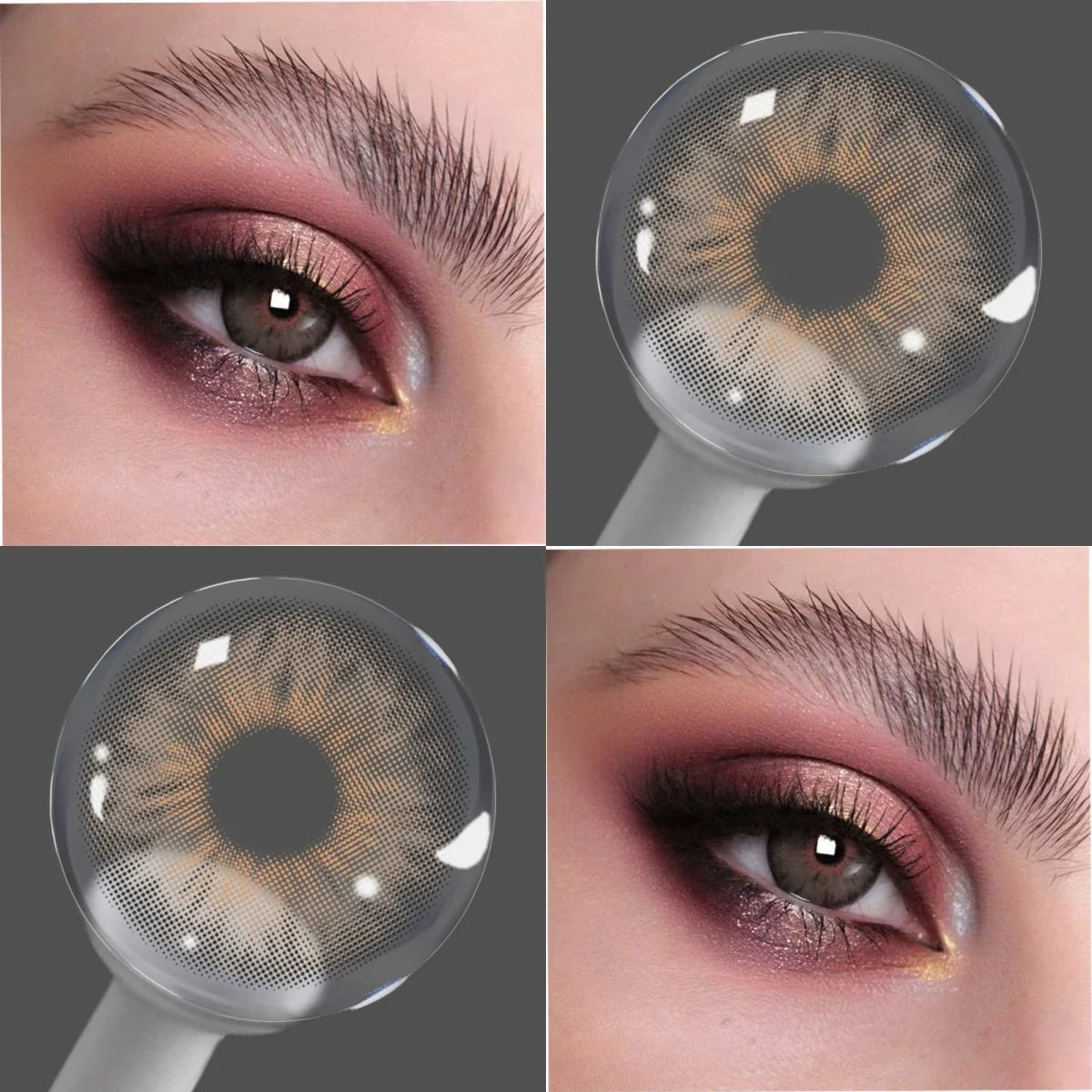 Colored Contact Lenses Yearly Use Natural Brown Soft Lens Daily Dating Party Eye Beauty Makeup For Women