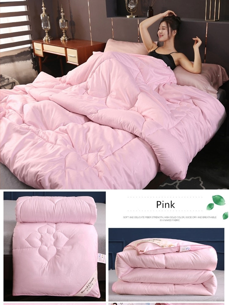 Nordic Natural Mulberry Luxury Silk Comforter Duvet Twin Queen King Full Size Cotton Blanket Quilt Couple Bedding In Filler
