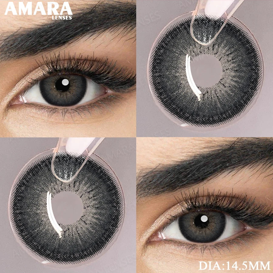 Blue Contact Lenses Colored Contacts for Eyes 1 pair Brown Eye Lenses Gray Lenses Yearly Cosmetic Makeup Eye Contacts