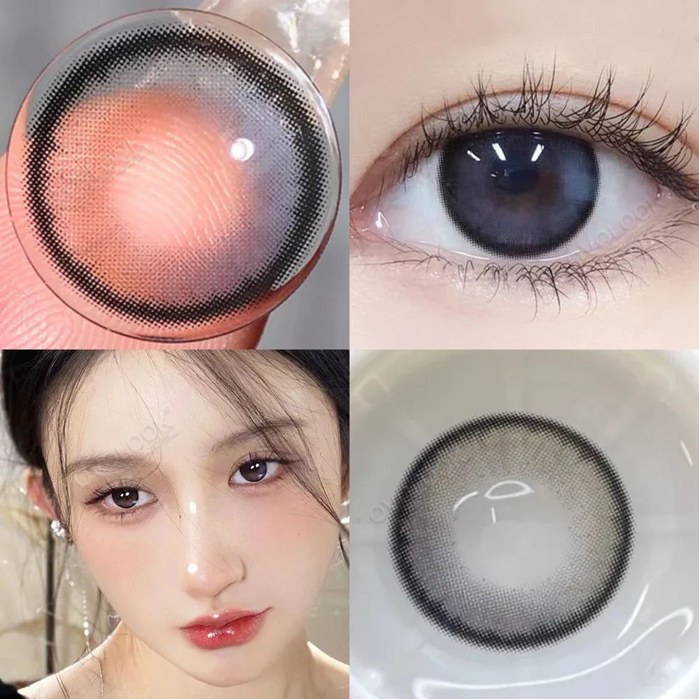 1 Pair Beauty 10 Colors Contact Lenses for Eyes Natural Pupil Color Lens Eyes for Myopia Free Shipping Half A Year Use