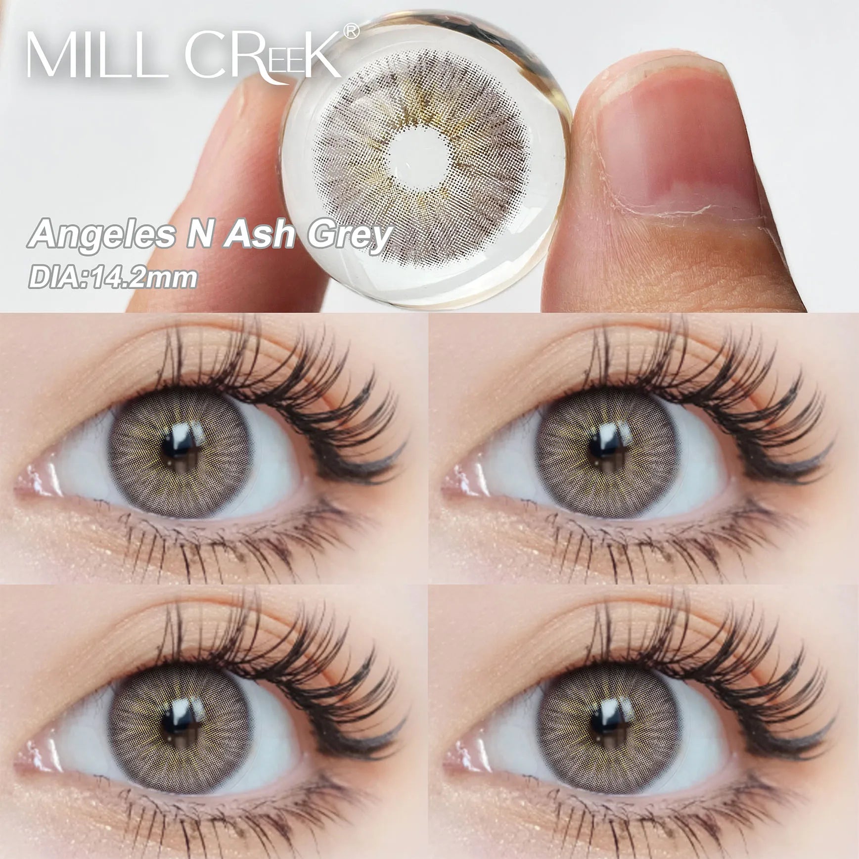 Colored Contact Lenses for Eyes 1Pair Myopia Lenses Brown with Diopters Degree Blue Eyes Lens Gray Pupils Fast Ship