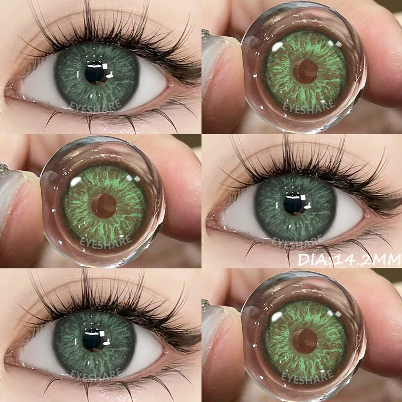 2pcs Colored Contact Lenses Natural Look Brown Eye Lenses Gray Contact Blue Lenses Fast Delivery Green Eye Lenses