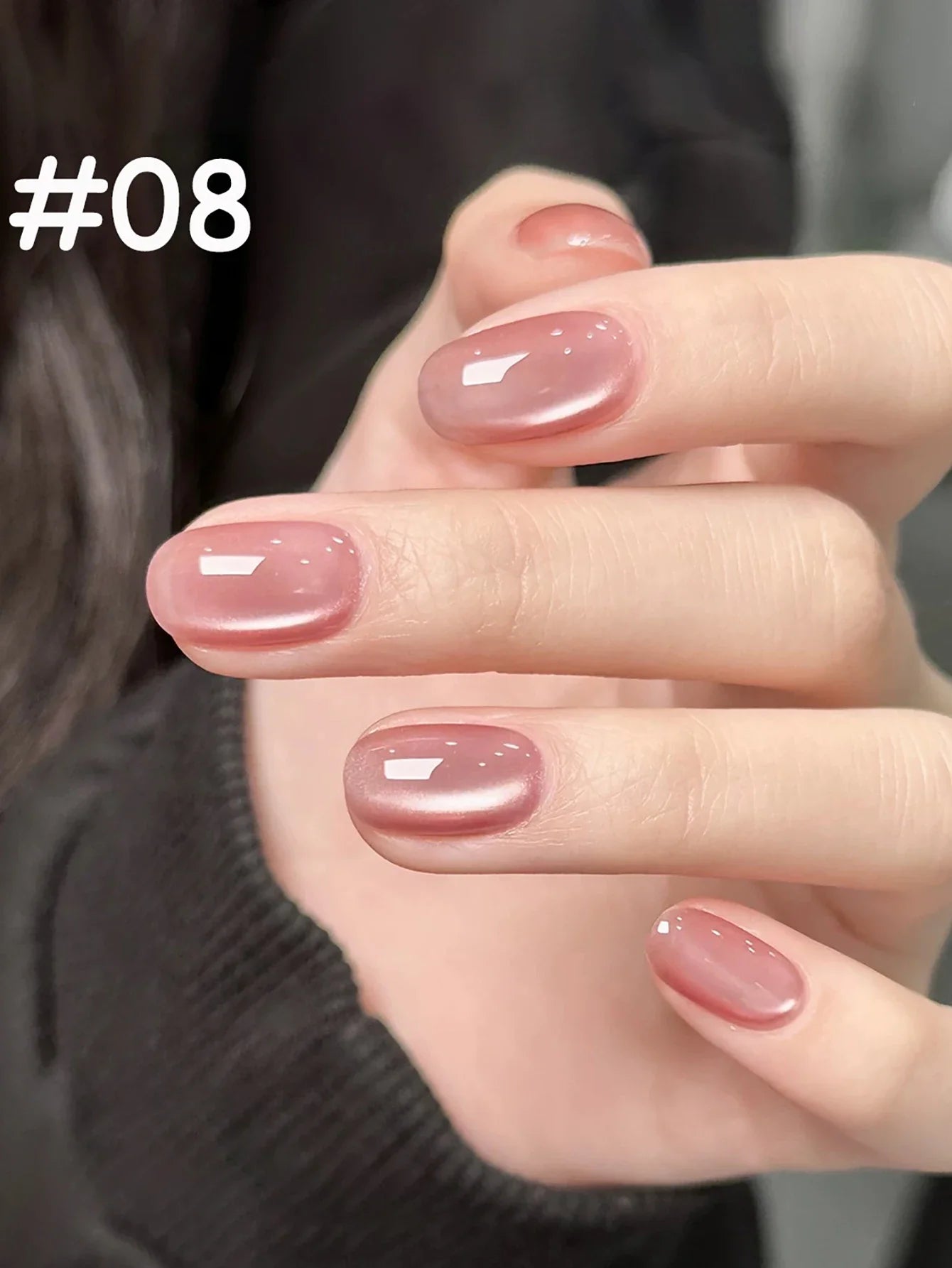 12ml 1-16pcs Autumn Nails New Clear Pink Glass Bead Moonlight Magnet Cat Eye Gel Nail Polish Whitening Nail Supplies