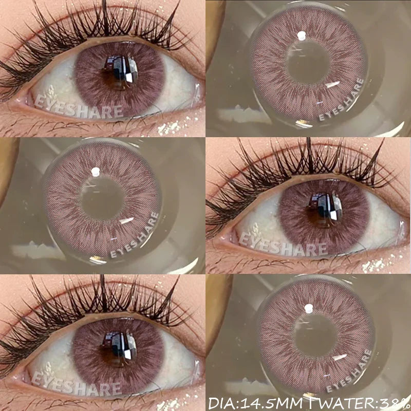 1 Pair Korean Lenses Natural Colorful Contact Lenses for Eyes Brown Contact Lenses Yearly Blue Lenses Gray Pupils Lens