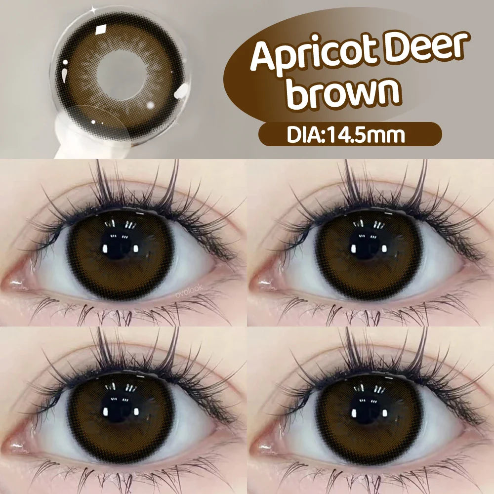 1 Pair Purple Beauty Colored contact lenses For Eyes Halloween Makeup Lens Pupils Fashion Big Eye Lenses Myopia Lenses