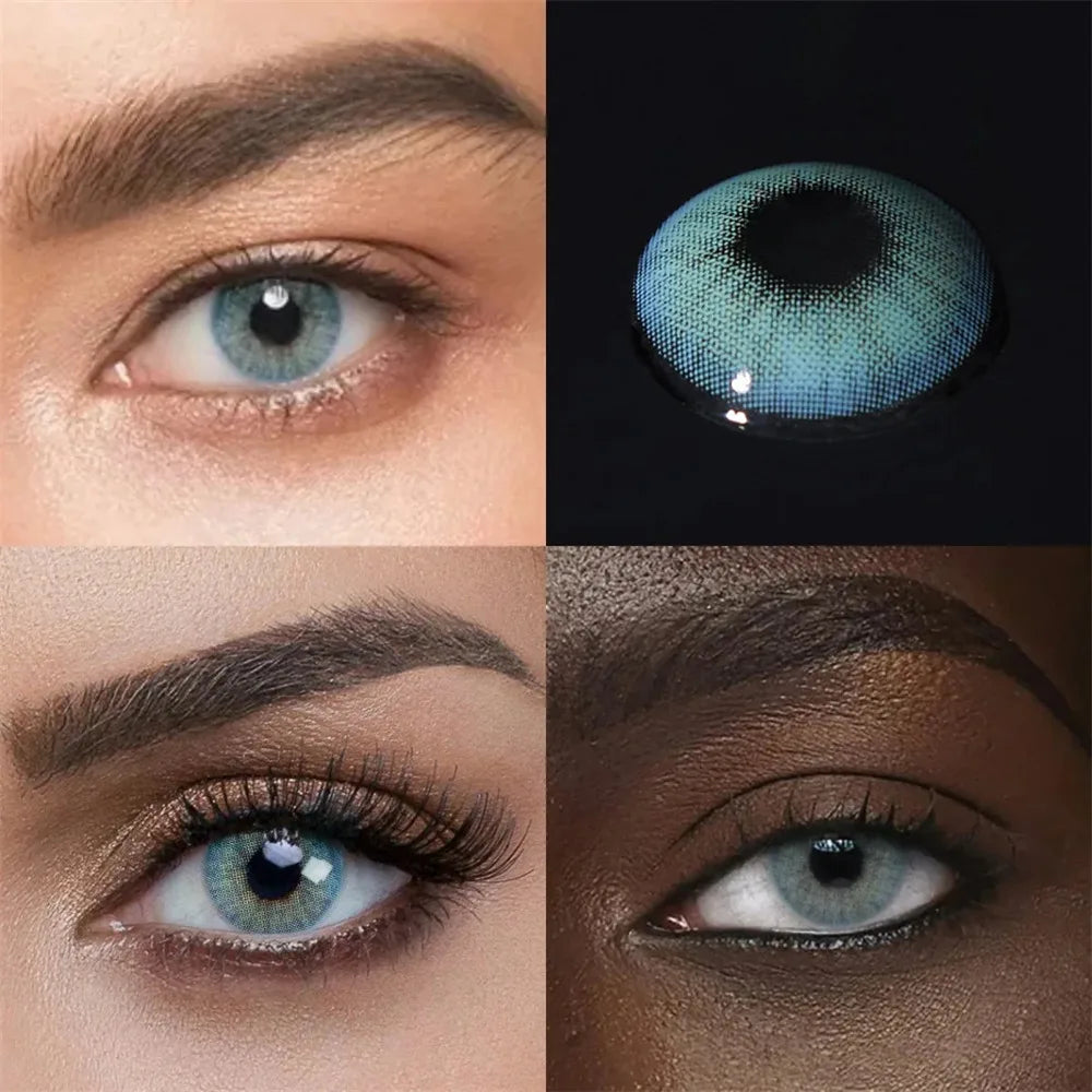 Eye Eyes Color Contacts Colored Contact Lenses Lens Natural Beauty Cosmetic Amber Daily 2Pcs 6 Months Half Year Use