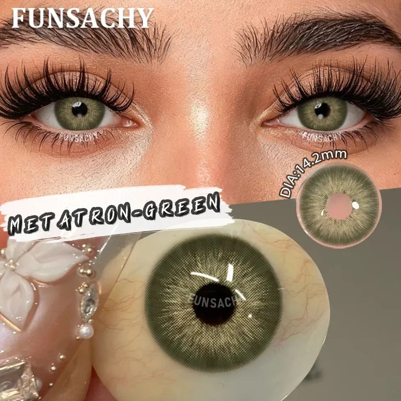 1 Pair Contact Lenses for Eyes Color Korean Pupils Makeup Accessories Beauty Contact Lenses Yearly New Contact Lens