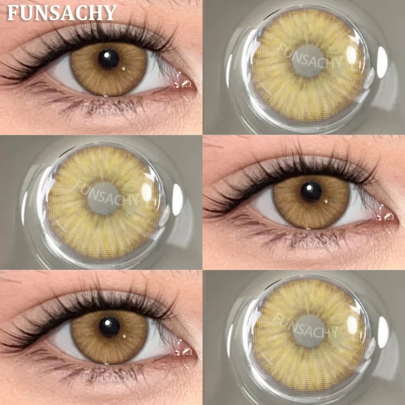 1 Pair New Color Contact Lenses for Eye Beautiful Pupil Fashion Blue Soft Lenses Gray Natural Contacts Yearly Cosmetics