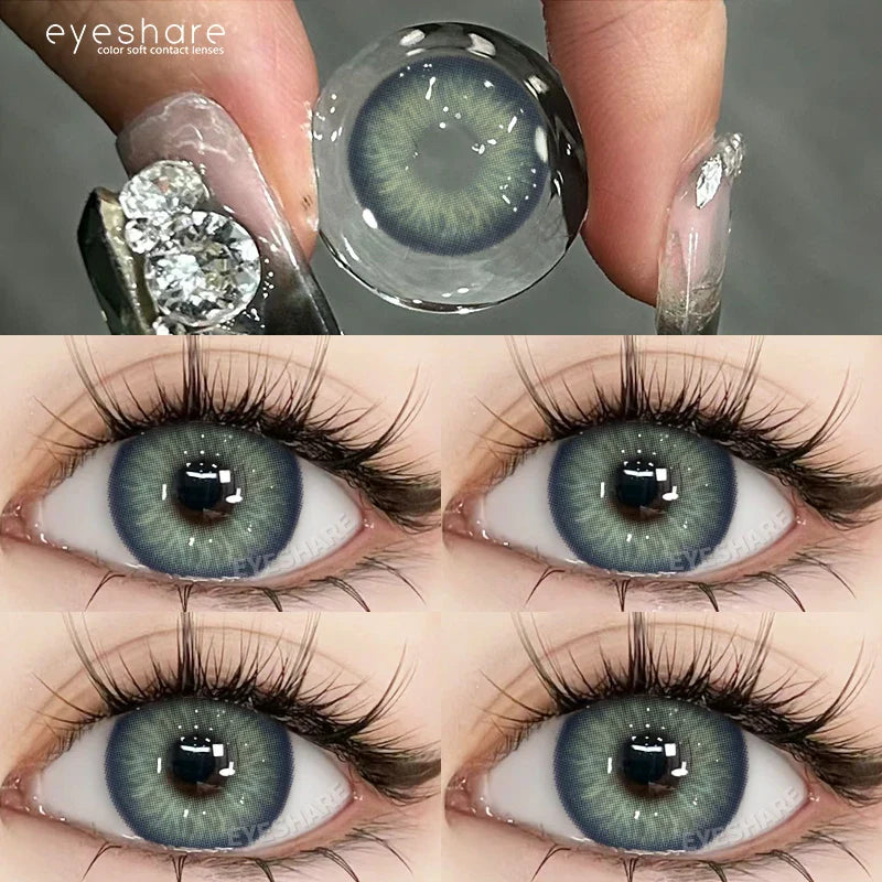 1Pair New Color Contact Lenses for Eyes Blue Contact Lenses Yearly Beautiful Pupils Gray Contact Lenses Green Contacts