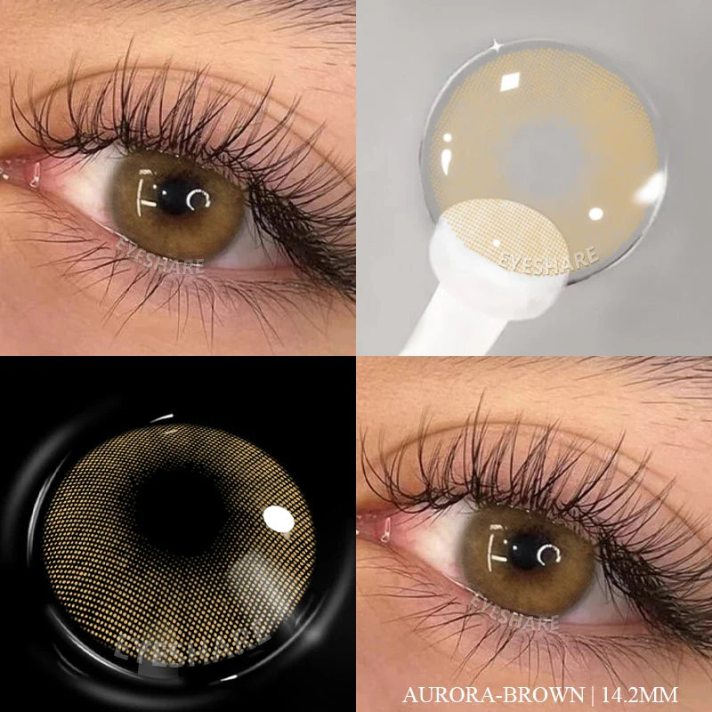 1 Pair Color Contact Lenses for Eyes Color Eye Lens Blue Eye Lenses Brown Lenses Gray Pupils Lens Yearly Green Contacts