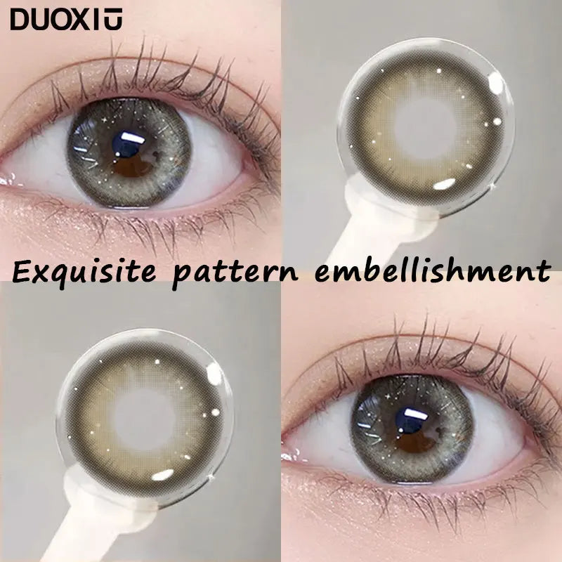1 Pair Big Eyes Black Lenses Korean Natural Lenses Color Contact Lenses Eyes with Gray Beautiful Pupil Lenses Yearly