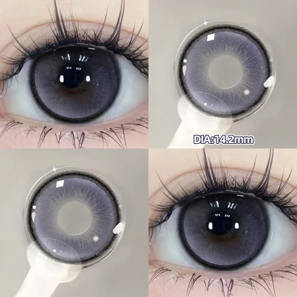 1 Pair Myopia Prescription Colored Contact Lenses Fashion Lens Beauty Pupils Blue Eye Color Lenses Purple Eye Lenses