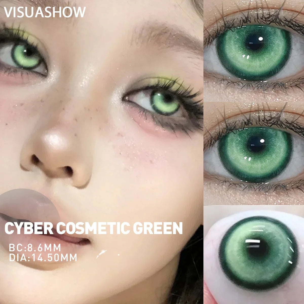 Moco Jelly Grey Colored Contact Lenses for Eyes 1pair Contacts Pink Purple Lens Cosplay Lenses Halloween Lens  Yearly