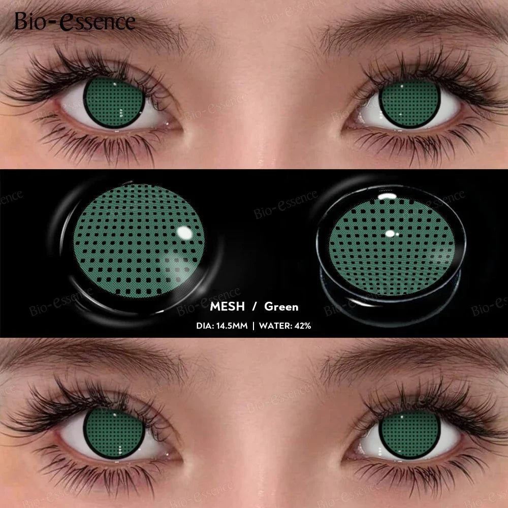 1 Pair Hallowee Contact Lenses for Eyes Cosplay Lenses Anime Lenses Anime Accessories Lenses Black Lenses Pink Lens